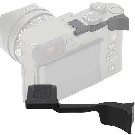 Fotasy JJC TA-Q3 Thumbs Up Grip for Q3 Camera, Q3 Thumb Grip, Made of Premium Anodized Aluminium Alloy, Silicone Pad, Hot Shoe Grip for Q3, Weight 9G, Size 68.1 x 30.7 x 18mm