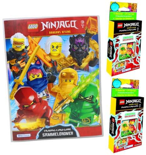 Lego Ninjago Karten Serie 9 - Trading Cards - Dragons Rising (2024) - Sammelkarten - Auswahl (1 Mappe + 2 Blister)