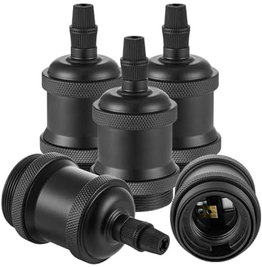 Vecys Vintage Bronze E27 Adapter für Retro Pendelleuchte (Schwarz)