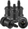 Vecys 5 Stück Vintage E27 Edison Oprawa Lampy Vintage Bronze Lampenfassung Edison Retro Adapter Fassungsadapter für Vintage Bulbs Pendelleuchte（Schwarz）