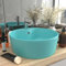 FOZICV Luxus-Waschbecken mit üBerlauf Matt Grün 36x36x13 cm Keramik Spülbecken Keramik Aufsatzwaschbecken mit Uberlauf Waschschale Aufsatzbecken Badmöbel Modern Spülbecken Rund Bathroom Sink