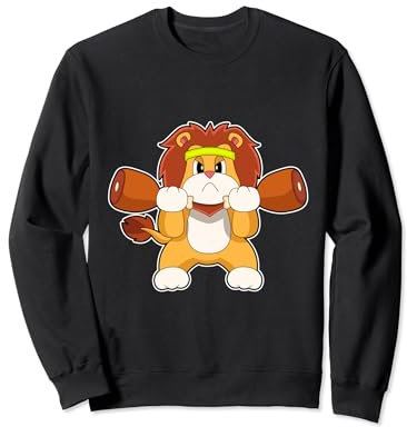 Löwe Bodybuilder Krafttraining Hanteln Sweatshirt