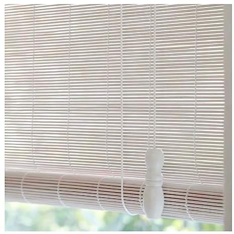 GeRRiT Seitenzug Bambus Jalousien, Bambus Rollo, Bambus Raffrollo, Natur Holzrollos, Sonnenschutz, Sichtschutz, Für Fenster, Pavillon, Balkon, Außenbereich Wetterfest, Holzrollo