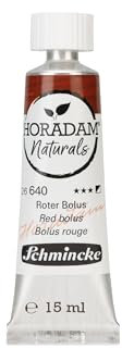 Schmincke - Horadam Naturals, Roter Bolus, 15 ml, 26640006, feinste vegane Wasserfarbe, natürliche Pigmente, Verbindung Aquarell & Gouache, Tube