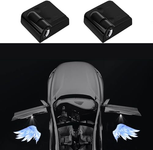 yufana 2 Stücke Autotür Willkommenslicht, Auto tür LED Logo Projektor Licht, LED Türprojektoren, Welcome Light (Schwarz267)