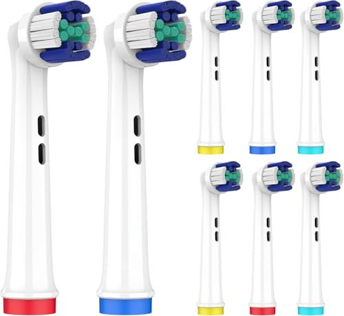 Perfekto24 Testine di ricambio compatibili con spazzolini Oral B (confezione da 8) – accessori per spazzolini da denti per un'esperienza eccezionale – Adatto per modelli Oral B Precision Clean