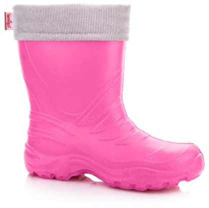 LEMIGO Unisex Kinder EVA Gummistiefel Gefüttert Leichte Warme Regenstiefel Jungen Mädchen TERMIX 861 22-37 EU