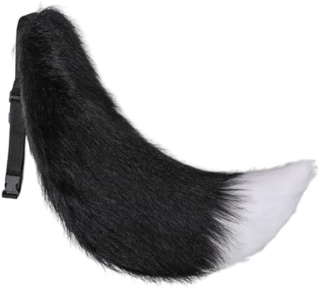 Asudaro Biest Wolf Fuchs Cosplay Schwanz Pelztier Fuchs Hund Wolf Schwanz für Halloween Ostern Kostüm Cosplay
