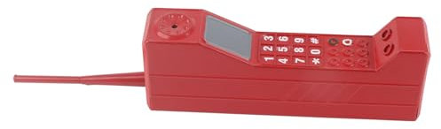 Tixiyu Handy-Ornament im Retro-Stil, Vintage-Handy-Modell, Simulations-Telefon für Foto-Requisiten, stilisierte Ornamente, Party-Dekorationen der 80er-90er-Jahre, Rot