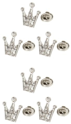 WRITWAA 12stücke Mini Krone Broschen Unisex Anstecker Für Damen Und Herren Modischer Hemdclip Kragenbuckle Silbern Für Partys Hochzeiten Und Besondere Anlässe