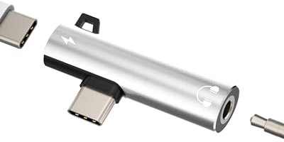 3.5mm Aux to USB C Audio Adapter for iPhone16 15 Headphone Adaptor(2in1)for Apple iPad Pro Air compatible for Samsung Dongle DAC Type C Jack Charger Splitter Cable Earphone Car Charging Port Converter