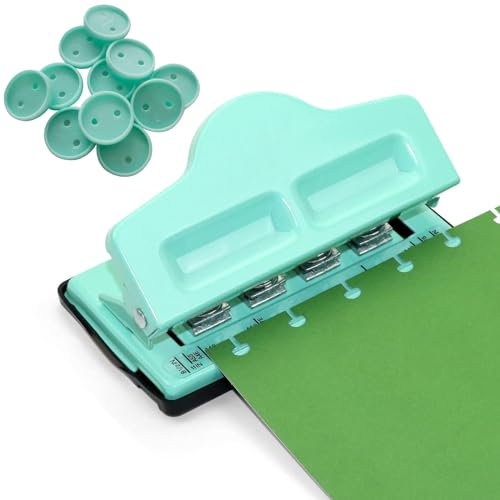 Perforatrice en forme de champignon, Troueuse à 4 trous, pour planificateur relié, vert