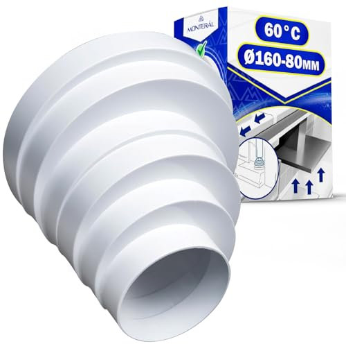 Manicotto di Riduzione Eccentrico per Tubo Tondo Ø 80-160 mm Temperatura di Lavoro 60°C - Garanzia di 10 Anni - MONTERAL