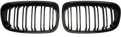 Fuicotto Auto Kühlergitter Für BM&W Für 1er F20 F21 2011 2012 2013 2014 Auto-Frontstoßstange Nierengrill Racing Grill Doppellamellengitter Glanzschwarze Grills Styling(Schwarz glänzend)