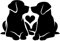 Labrador Retriever Love Fun Waterproof Decal - Car Stickers - Laptop Stickers - Mirror Stickers - Caravan Decals - Gift for Dog Lover (1, 14cm x 9.5cm)