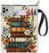 CRASPIRE Custodia per Libri con Tasca con Cerniera Motivo Floreale in Tessuto Lavabile da 11 x 8.7 Pollice con Protezione per Libri per Lettori Amanti dei Libri Bibliotecari Topi di Biblioteca