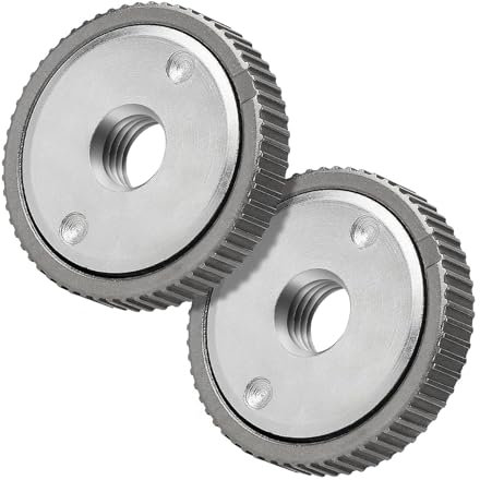 Schnellspannmutter M14 Zubehör Winkelschleifer Selbstsichernde Druckplatte für alle Winkelschleifer von AEG, Black und Decker Flex, Makita etc, Silber