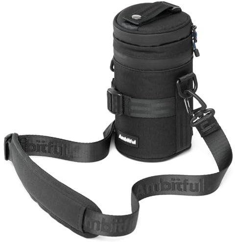 Ambitful Thick Camera Lens Pouch Case, Water/Dust/Shock Protection Lens Pouch for DSLR Camera Lens Compatible For Sony, Nikon, Canon,Fujifilm,Tamron Fits Lenses Below 80 × 135 mm (3.15 × 5.31 in)