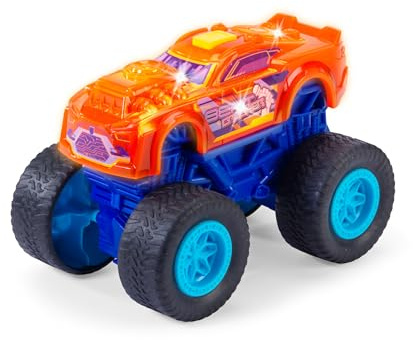 Dickie Toys - Beat Crusher Monstertruck mit Lichtwechsel & Musik (17 cm) - Aufziehauto ab 3 Jahre mit Rückzug und Gummireifen, Spielzeug-Auto für Kinder, inkl. Batterien