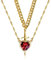Limtula Fashionable Heart Daggers Necklace Luxurious Heart Daggers Necklace With Rhinestones Detailing For Celebrations