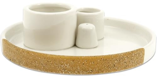 Porta incenso in ceramica 4 in 1 Palo Santo Supporto Bicolore Multi Functional Incense Burner Holder Yoga