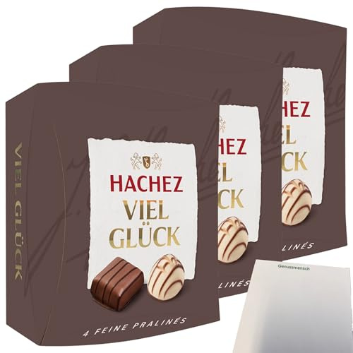 usy Bundle für Hachez Schokolade Viel Glück 3er Pack (3x40g Packung) + usy Block