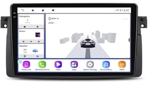 Gps Navigator Radio Sat Nav for BMW E46 M3 1998-2006 Touch Screen with Carplay Wifi Bluetooth Mirror Link, Fm, Steering Wheel Control, 8 Core 8G+256G