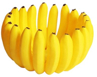 Banana Shaped Fruit Bowl, Novelty 3D Printed Fruit Storage Tray, Multi-Function Plastic Large Capacity Simulated Banana Tray Kitchen