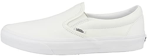 VANS Classic Slip Ons Skate Shoes Sneakers Canvas Surf True White 8 Men 9.5 Women