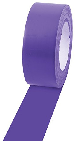 Champion Sports Vinyl Tape, 2” Wide x 60 Yards Long, Purple - Durable Floor Marking Tape - Schools, Gyms, Restaurants