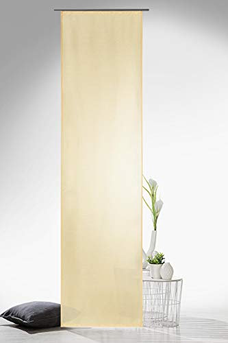 heimtexland Gardinen Schiebegardine Flächenvorhang Flächengardine Schiebevorhang, Farbe Natur, Höhe 245cm x Breite 60cm Typ118