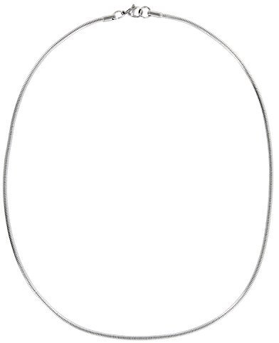 Auroris Edelstahl Schlangenkette 2,5mm mit Karabinerverschluss Länge: 50cm
