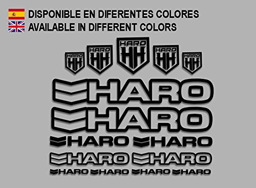 Ecoshirt Aufkleber HARO F175 Vinyl Adesivi Decal Decal Aufkleber Клеле MTB Aufkleber Fahrrad Schwarz