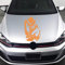 INDIGOS UG Aufkleber - Autoaufkleber Skull Girl Gothic 88cm x 60cm orange - Tuning Carystyling Heckscheibe Auto