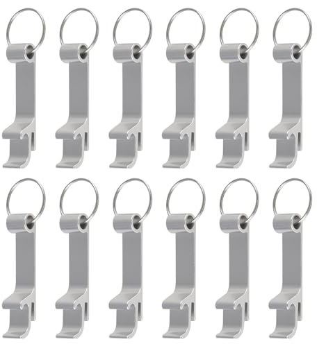 Vareone 6 Stück Mini Aluminium Schlüsselanhänger Flaschenöffner Öffner Bieröffner