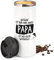 GRAZDesign Thermobecher Papa ist Superheld, Coffee to go Becher, Kaffeebecher weiß, Weihnachten Vatertag, Edelstahl 350 ml