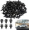 Mikqky 100 Stücke Karosserie Push Pin Rivet Fasteners, Kunststoff Nieten, sPassend für Schutzblech Stoßstange Druckstiftklemme Karosserieklemme Befestigungsklemme Spreizniet