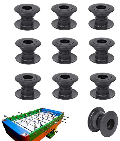 SRJE Ersatz für Kickerbuchsen Fußball Tabelle Foosball Lager Kickertisch Board Lagerstange Fußball-Spiel Zubehör Innendurchmesser 16mm, Verstellbare Innenhöhe 23-34mm, mit Stahlkugeln (10 Stück)