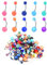JFORYOU 60 STK Bauchnabelpiercing 14 Gauge Nabelpiercing Ring Banane Piercing Farbe Acryl-Kugeln Piercing Schmuck