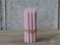 12er Pack dünne Stabkerzen H:13 cm Ø:1,2 cm div. Farben Brenndauer 2,5 Stunden Advent Weihnachten, Farbe:Puderrosa