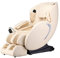 Luxus Massagesessel Shiatsu F5000 Zero Gravity Leder cremeweiss beige mit Rollentechnik Massage Heizung Armmassage Sessel für Wohnzimmer günstig bequemer moderner Fernsehsessel Ledersessel