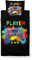 DJDEA Gamer Bettbezug 140 x 200 cm, für Kinder, Jungen, Bettwäsche für Einzelbett mit Kissenbezug 65 x 65 cm, mit Reißverschluss, Gaming-Bettbezug aus Polyester