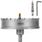 Mollom (133mm | 5-1/4) Scie cloche en carbure pour usage intensif avec 2 forets pilotes, coupe l'acier inoxydable, l'acier doux, le fer, le cuivre, le laiton et le plastique