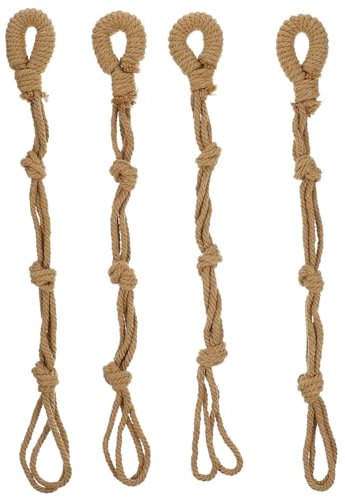 Sosoport 4pièces Extenseur Suspension Pot Fleur Macramé Ajustable Corde Jardin pour Pots Fleurs Suspendus Décoration Intérieure Extérieure