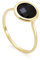 14-karätiger Gold-Onyx-Ring für Damen – natürlicher schwarzer Edelstein, stapelbarer Ring, Geburtstagsgeschenk, KYKLOS-Kollektion (Onyx)