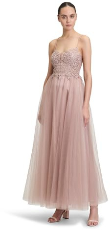Vera Mont Damen Abendkleid mit Stickerei 40, Fawn