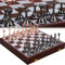 YUEMING Schachspiel aus Metalle, Leder Schachbrett 30 * 30cm, Tragbares Schachbrett Faltbares Magnetisches Schachspiel Brettspiel für Kinder Erwachsene Party Reisen Schachfigurenset