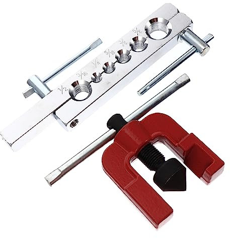Anneome Hochleistungs Bördelwerkzeug Für Rohre Flaring Tool Mit Matrizen Für Geeignet Für Aluminiumrohre Für Klimaanlagen Und Kühlsystem Reparaturen