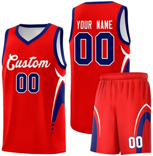 Personalisierte Basketball Trikot benutzerdefinierte Basketball Trikots benutzerdefinierte Basketball Kit Basketball 2 Sets Trainingsanzug mit Namen Team Nummer für Erwachsene Jugend Vorschule A14