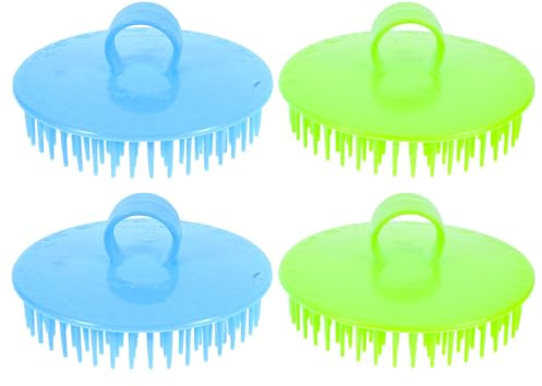 Haarreinigungsbürste 4 Stück-pack Kunststoff für Kopfhautmassage | Geeignet für Nasses oder Trockenes Haar, für Frauen und Männer, Praktische Anwendung Zufällige Farbe